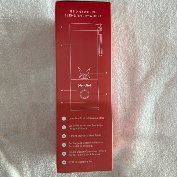 Blendjet 2 portable blender 16 oz- Red - Picture 2 of 5